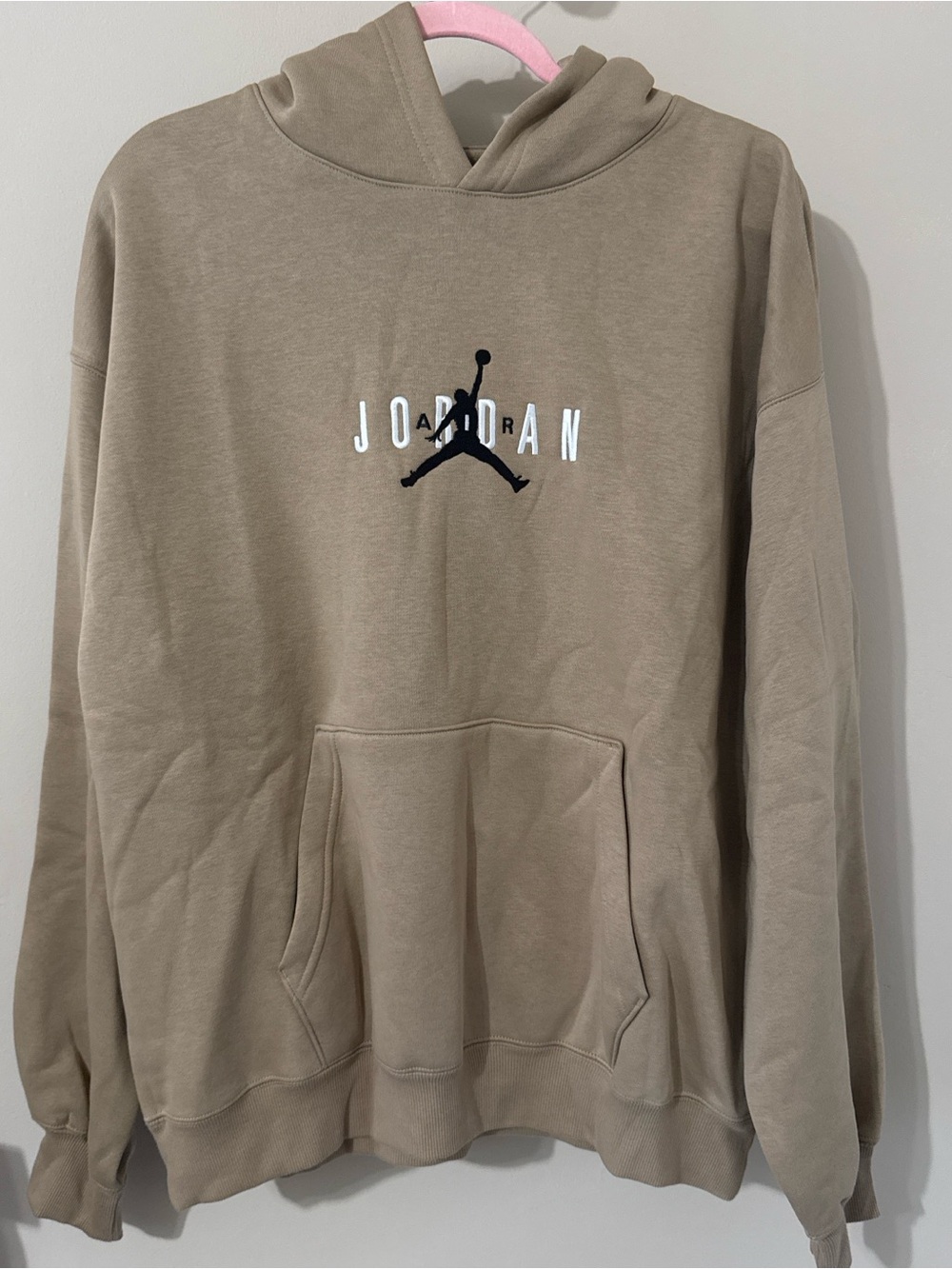 Jordan Taupe Pullover Hoodie with Jumpman Logo
